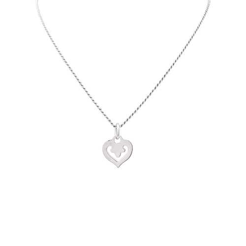 Collier Collier O.J.Perrin,"Coeur Légende", or blanc. 58 Facettes 34319