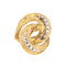 Bague 50 Bague vintage en or jaune et diamants avec nœud infini des années 70 58 Facettes G13169