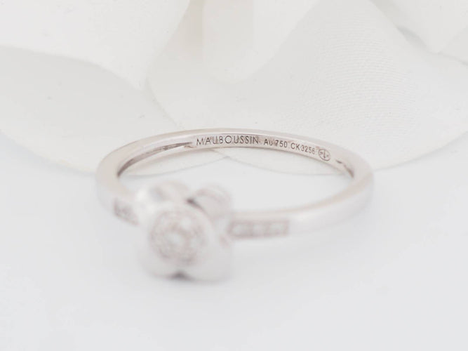 Bague 56 Bague Mauboussin Trop Chance en or blanc et diamants 58 Facettes 30567
