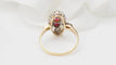 Bague 55 Bague ovale en or jaune, rubis et diamants 58 Facettes 32780
