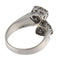 Bague 55 Bague contrarié en or blanc avec pavé de diamants de 1,30 ct 58 Facettes G3709