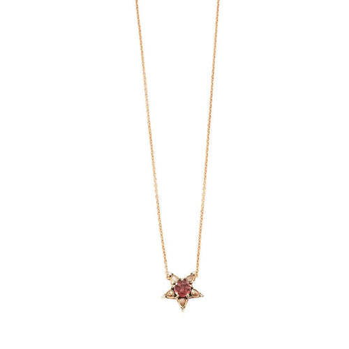 Collier Collier Selim Mouzannar Tourmaline Rose Diamants Or Rose 58 Facettes