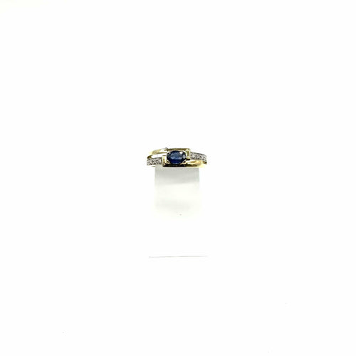 Bague or jaune, saphir et diamants 58 Facettes Z15B51624