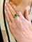 Bague 54 Bague émeraude 2.73 Carats diamants or jaune  (Certificat) 58 Facettes BEM40