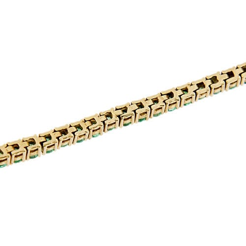 Bracelet Bracelet tennis avec émeraudes 58 Facettes 32822