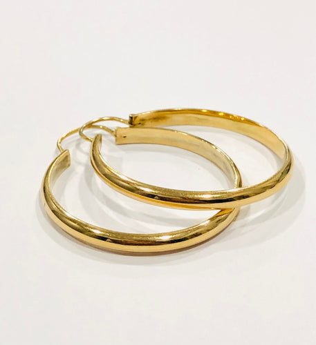 Boucles d'oreilles Créoles or jaune 58 Facettes