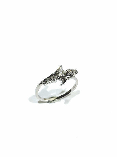 Bague 53.5 Bague en or blanc et diamants 0,36 carat 58 Facettes