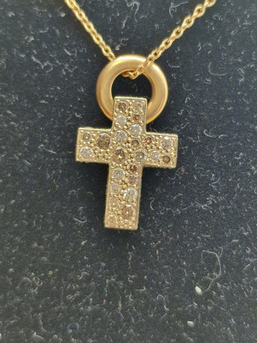 Collier POMELLATO - Croix Glory en or et diamants 58 Facettes