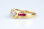 Bague 56 Élégante bague en or jaune, Rubis, Diamant 58 Facettes 414038-107