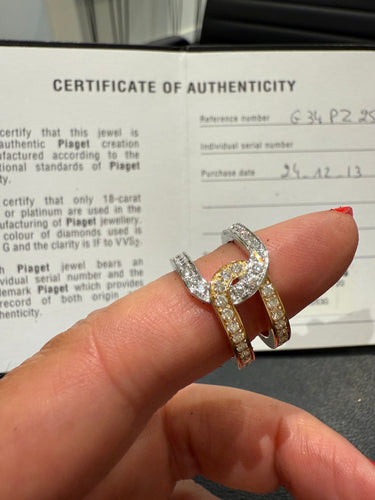 Piaget - Anel possession - Ouro branco e rosa - Diamantes 