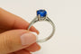 Bague 55 Solitaire en or blanc avec tanzanite 58 Facettes 50122