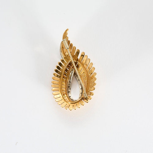 Broche Broche or jaune et or blanc, diamants 58 Facettes GULK229