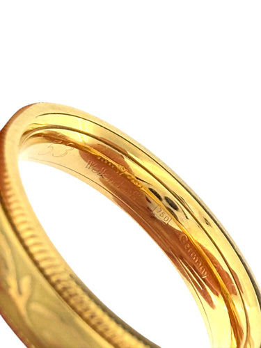 Bague 53 Wellendorff, bague cinétique en or jaune, émail et diamants 58 Facettes