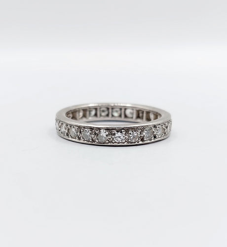 Alliance américaine Art Déco Platine et 0,66 carats de diamants 58 Facettes A06233