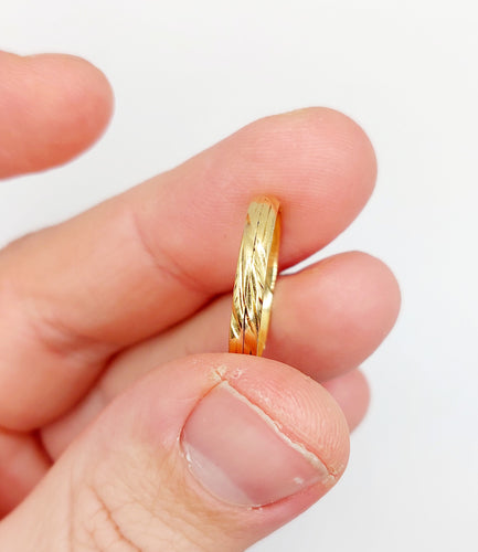 Bague 55 Alliance jumelée victorienne or 18k finement travaillée (circa 1880) 58 Facettes A06332