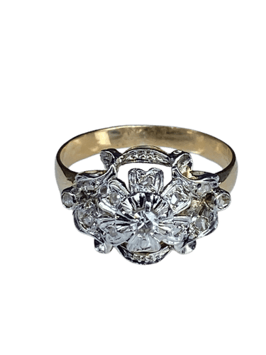Bague 50 Bague Napoléon III en Or jaune & Diamants 58 Facettes