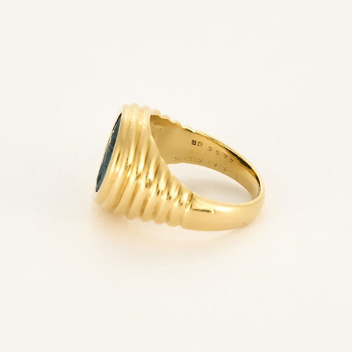 Bague 50,5 BULGARI - MONETE - Rare bague en or jaune et pièce de monnaie antique 58 Facettes 58FC12