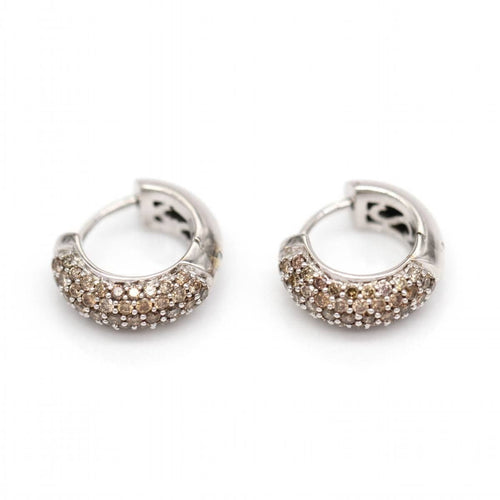 Boucles d'oreilles Boucles d'oreilles Champagne en or blanc et diamants 58 Facettes D364823SO
