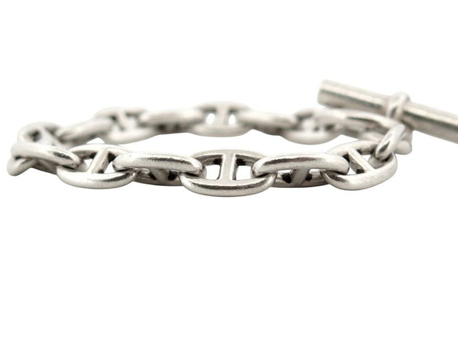 Bracelet vintage bracelet HERMES chaine d'ancre pm en argent massif 925 18cm 58 Facettes 268152