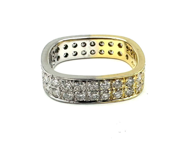 Bague 53 Bague vintage 2 ors 18K et diamants 1.70ct 58 Facettes