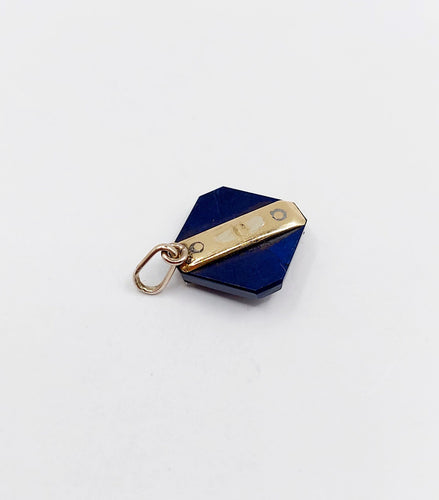 Pendentif Pendentif Art Déco or blanc, lapis lazuli et diamants (circa 1920) 58 Facettes A05931