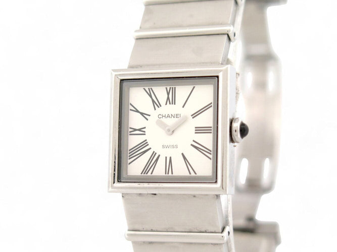 Montre vintage montre CHANEL mademoiselle h0827 23mm en acier quartz  lady 58 Facettes 271265