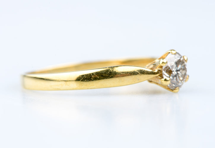 Bague 61 Bague solitaire diamant en or jaune 58 Facettes BG-31200192-107