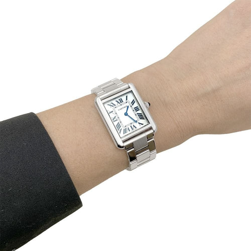 Montre Montre Femme CARTIER, « Tank Solo », acier. 58 Facettes 35007