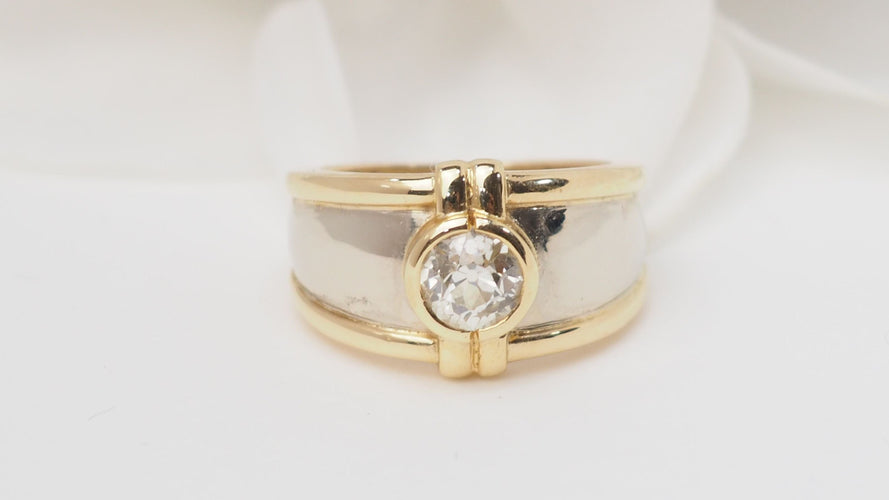 Bague 47 Bague jonc 2 Ors Diamant 58 Facettes 32580