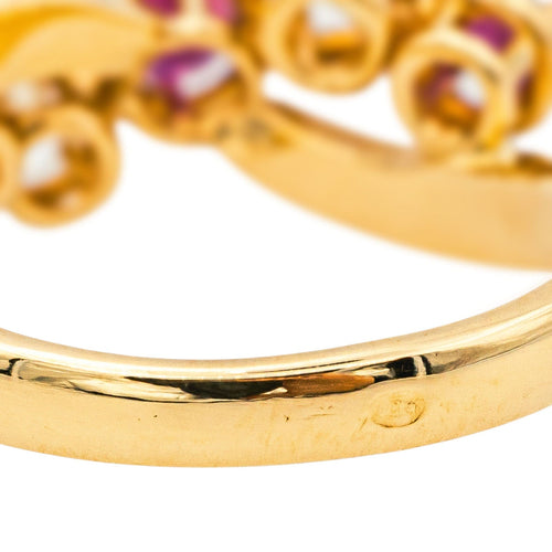 Bague 51.5 Bague Or jaune Rubis, Diamant 58 Facettes 3954560RV