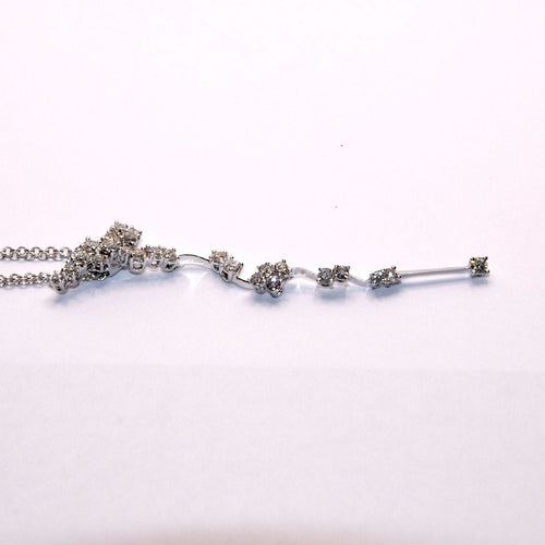 Collier Collier DAVITE E DELUCCHI en or blanc et diamants 58 Facettes 0002