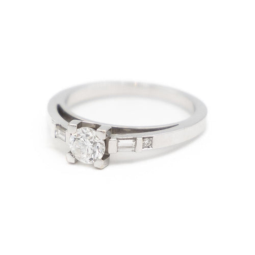 Bague 53 Mauboussin Bague Solitaire Courtisane Or blanc Diamant 58 Facettes 2057826CN