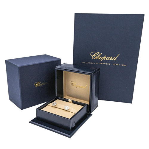 Boucles d'oreilles Chopard Boucles d'oreilles Happy diamonds Or blanc Diamant 58 Facettes 4173784RV