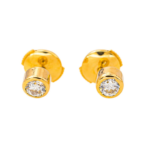 Boucles d'oreilles Boucles d'oreilles Puces Or jaune Diamant 58 Facettes 4286082CN