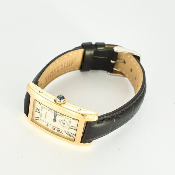 Montre CARTIER - Tank Américaine - Montre or jaune 58 Facettes 230343