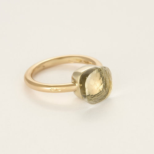 Bague 56 Pomellato Bague Nudo Classic en or rose et topaze blanche 58 Facettes GU291X2