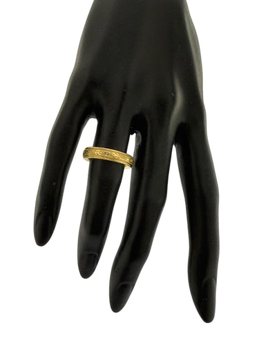 Bague 53 Wellendorff, bague cinétique en or jaune, émail et diamants 58 Facettes