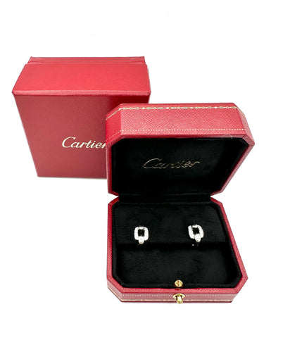 Boucles d'oreilles CARTIER. Boucles d'oreilles vintage or et diamants 58 Facettes