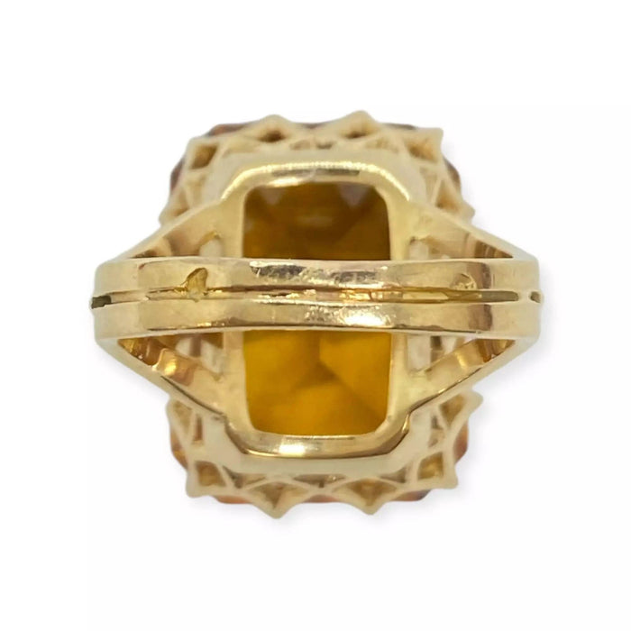 Bague 47 Bague or jaune citrine 58 Facettes 330066965