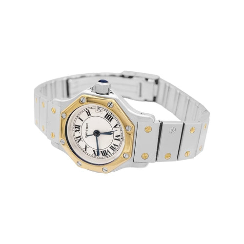 Montre Montre Cartier, "Santos Octogonale", acier et or. 58 Facettes 34850