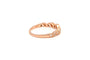 Bague 49 Alliance demi-américaine contemporaine en or rose sertie de diamants 58 Facettes 22363