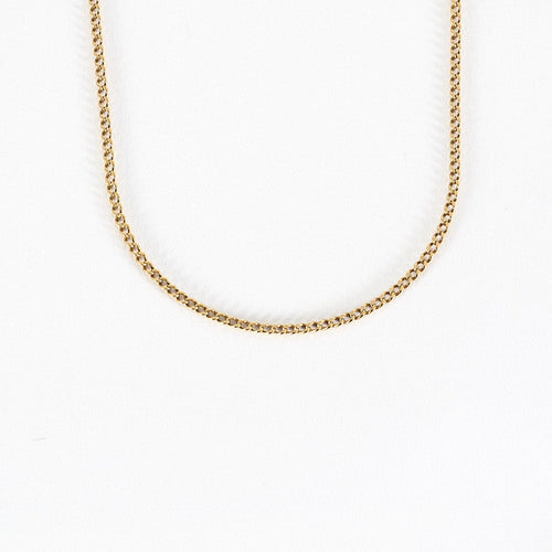 Collier Chaîne en or jaune 18K à petite maille forçat 58 Facettes CHA5342-1