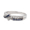 Bague 56 Bague Or blanc Saphir, Diamant 58 Facettes 3124049CN