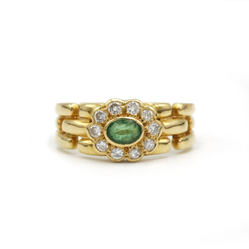 Bague 55 Bague - Or, Diamants & Emeraude 58 Facettes 250063R