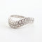 Bague 53 Bague vintage en or blanc 18 carats sertie de diamants à double canal 58 Facettes 131368C