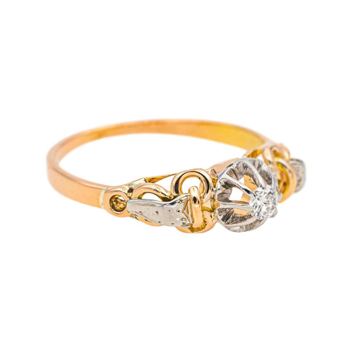 Bague 54 Bague  Solitaire  Or rose, Platine Diamant 58 Facettes 4830527CN