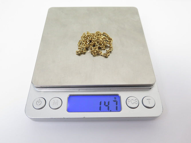 halsband kedja forçat-länkar 55 cm i 18k gult guld 14g 