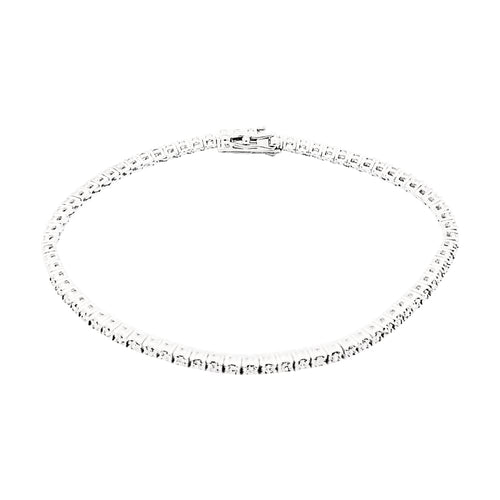 Bracelet Bracelet ligne, or blanc et diamants. 58 Facettes 35337