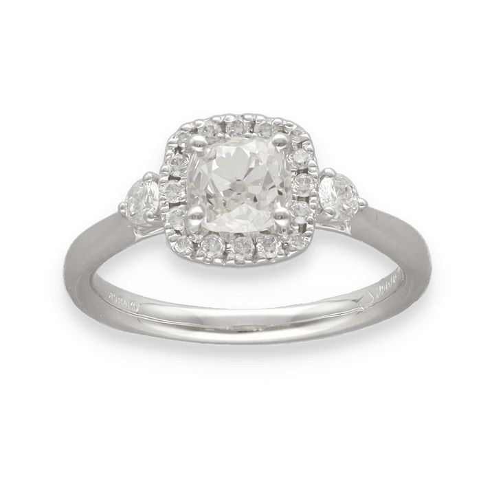 Bague 52 Bague Solitaire Diamant taille Coussin de 0,94cts 58 Facettes