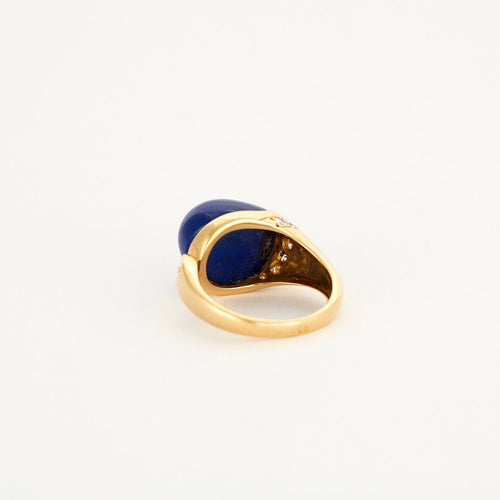 Bague 46 Bague or jaune et lapis lazuli 58 Facettes LP513/10